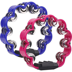 Double Row Tambourine for Adults - Flower Form Musical Instrument
