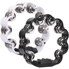 Double Row Tambourine for Adults - Flower Form Musical Instrument