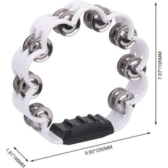 Double Row Tambourine for Adults - Flower Form Musical Instrument