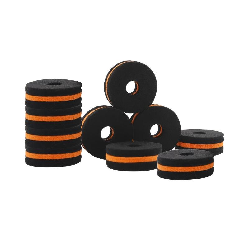 10pcs Percussion Drum Cymbal Feather Pad Protective Felt Drum Kit Accessories