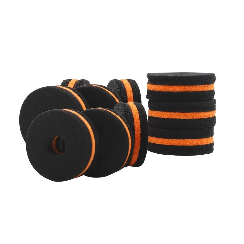 10pcs Percussion Drum Cymbal Feather Pad Protective Felt Drum Kit Accessories