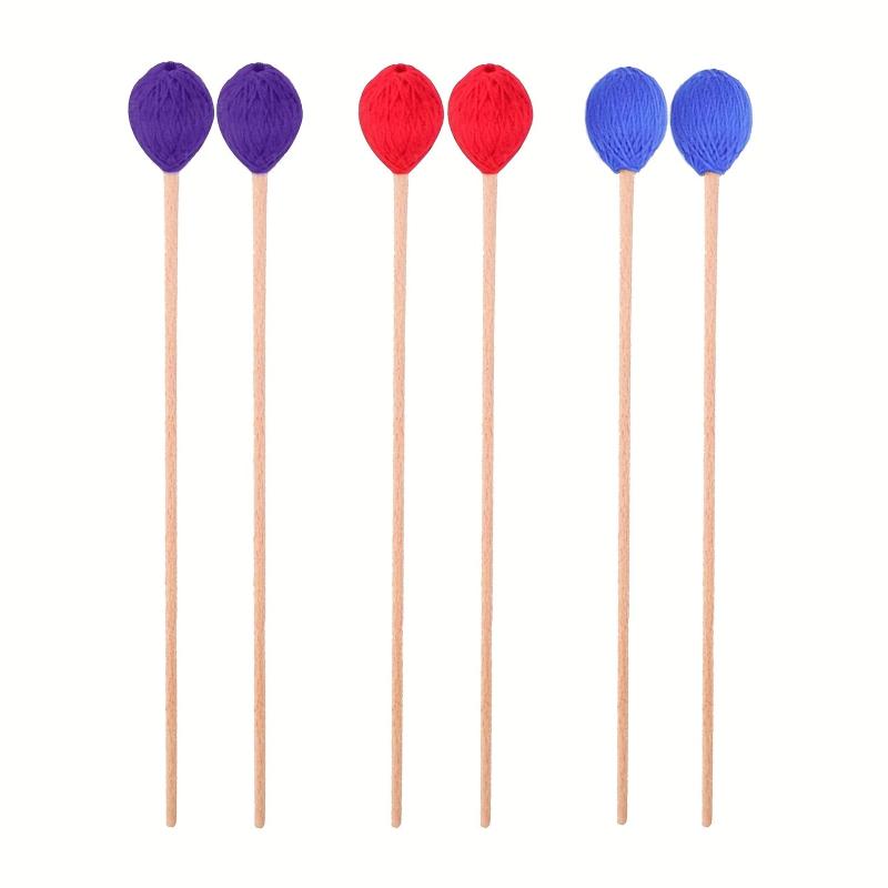 Marimba Mallets Medium Hard Yarn w/ Beech Handle