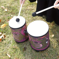 Indian Applique Bongo Drums Wooden Tambourine Olf Bongo Drums African Drums