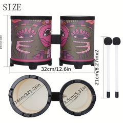 Indian Applique Bongo Drums Wooden Tambourine Olf Bongo Drums African Drums
