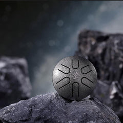 Mini Steel Tongue Drum 6 Notes Mallets & Music Book Camping Yoga Meditation