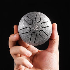 Mini Steel Tongue Drum 6 Notes Mallets & Music Book Camping Yoga Meditation
