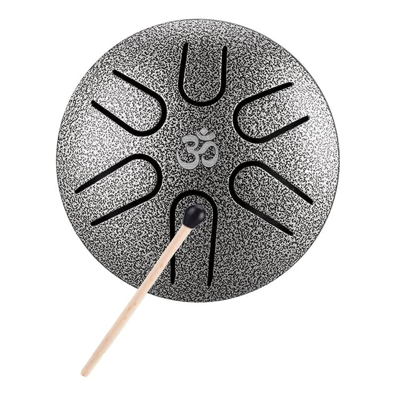 Mini Steel Tongue Drum 6 Notes Mallets & Music Book Camping Yoga Meditation
