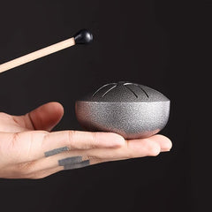 Mini Steel Tongue Drum 6 Notes Mallets & Music Book Camping Yoga Meditation