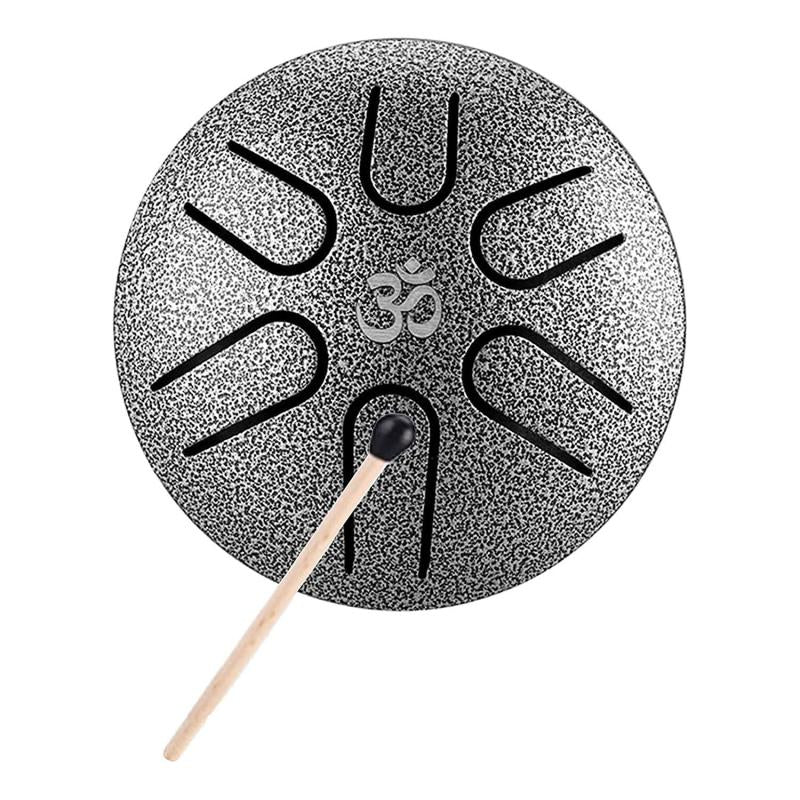 Mini Steel Tongue Drum 6 Notes Mallets & Music Book Camping Yoga Meditation