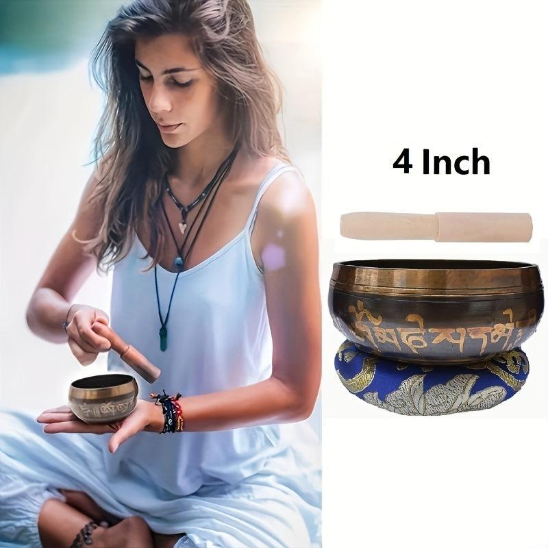 10 16 Cm Singing Bowls Set Handcrafted In Nepal With Cushions And Mallets