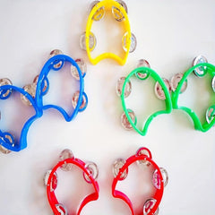 4pcs Hand Rattle Plastic Percussion Adult Musical Instrument Hand Bell Drum