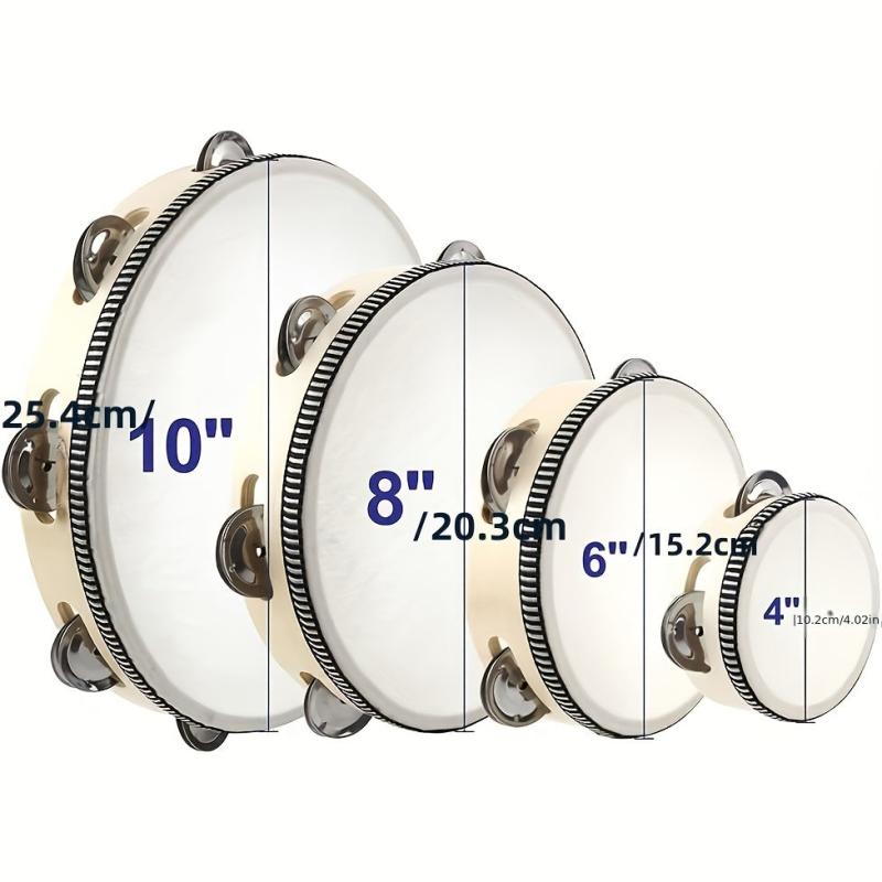 4pcs Adult Hand Drums & Tambourines for Church School Concerts