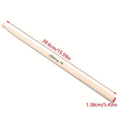 1 Pair of 7A Wood Drumsticks for Beginners Lightweight Drum Sticks