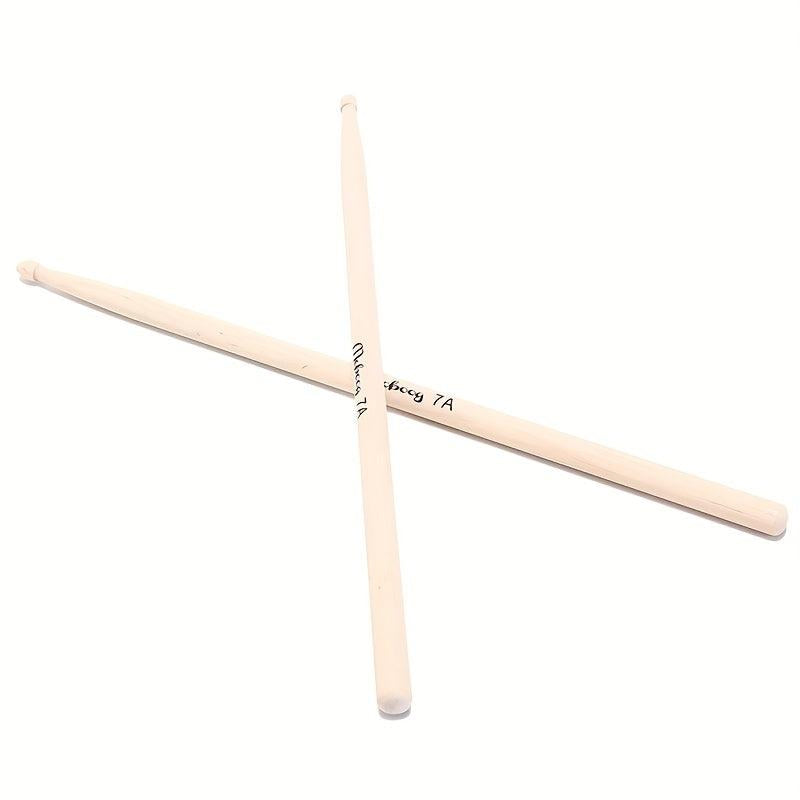 1 Pair of 7A Wood Drumsticks for Beginners Lightweight Drum Sticks