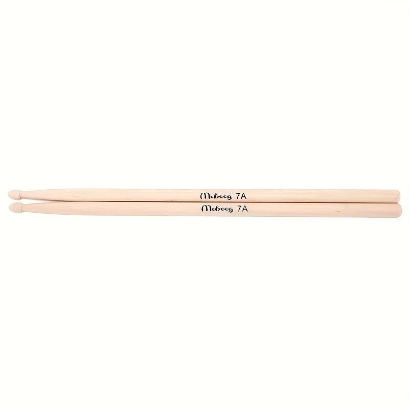 1 Pair of 7A Wood Drumsticks for Beginners Lightweight Drum Sticks