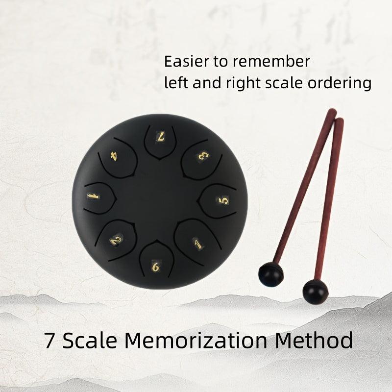 Steel Tongue Drum 8 Notes 15 24 Cm C Key for Beginners - Upgraded Design