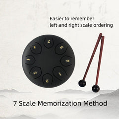 Steel Tongue Drum 8 Notes 15 24 Cm C Key for Beginners - Upgraded Design