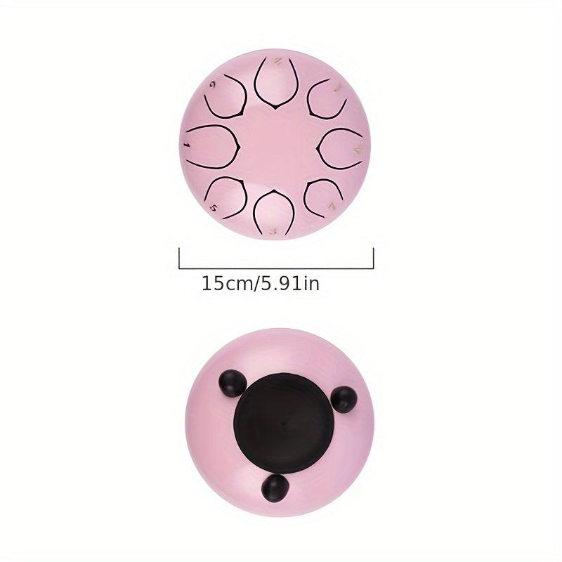 Steel Tongue Drum 8 Notes 15 24 Cm C Key for Beginners - Upgraded Design