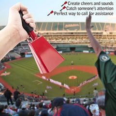 2pcs 25 Steel Cowbell w/ Handle Hand Percussion Concert Cheering Bell