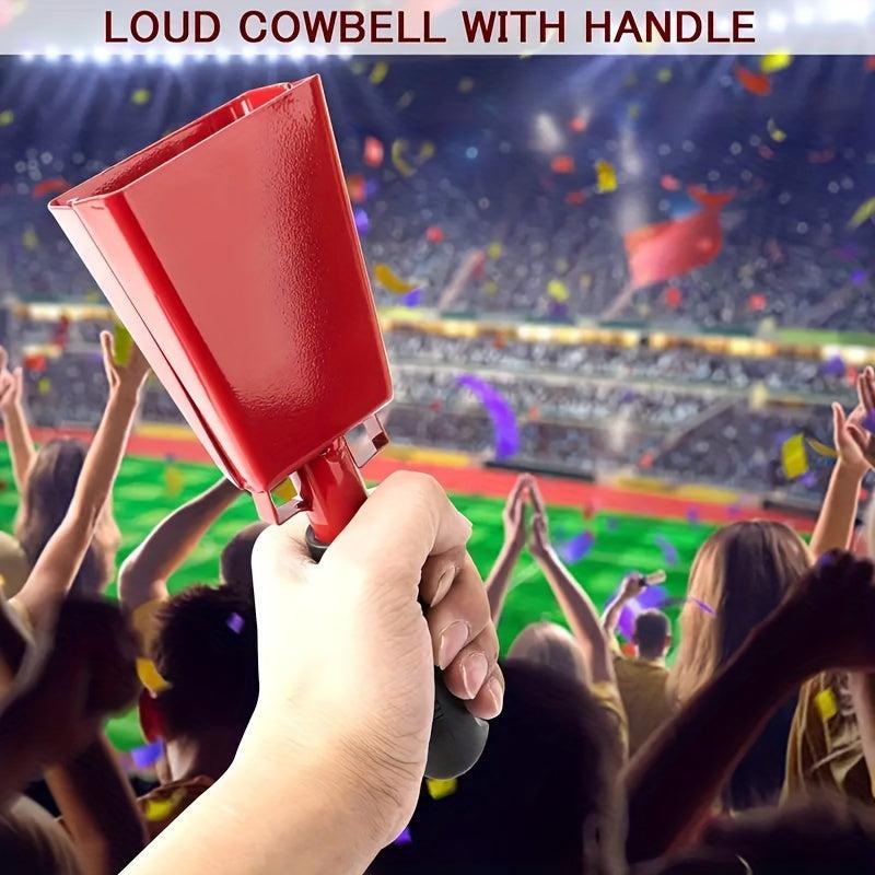 2pcs 25 Steel Cowbell w/ Handle Hand Percussion Concert Cheering Bell