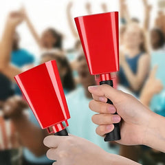 2pcs 25 Steel Cowbell w/ Handle Hand Percussion Concert Cheering Bell