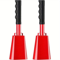 2pcs 25 Steel Cowbell w/ Handle Hand Percussion Concert Cheering Bell