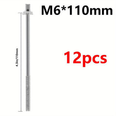 12pcs Drum Tight Screw Tension Rods Percussion Replacement Accessory