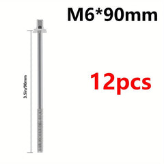 12pcs Drum Tight Screw Tension Rods Percussion Replacement Accessory