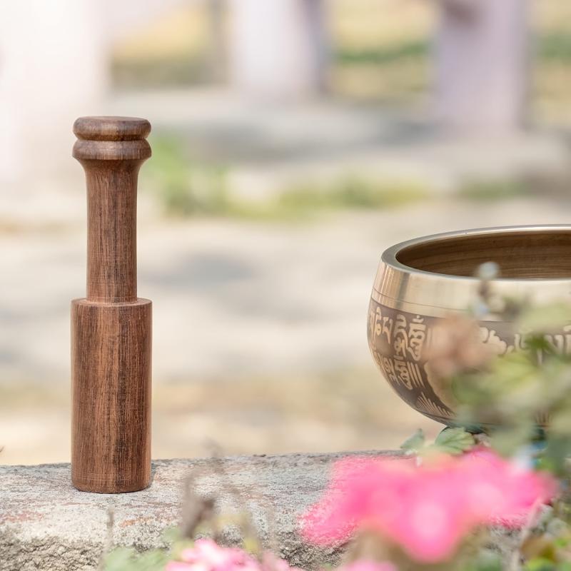 Singing Bowl Hammer Leather Wrapped Meditation Hammer