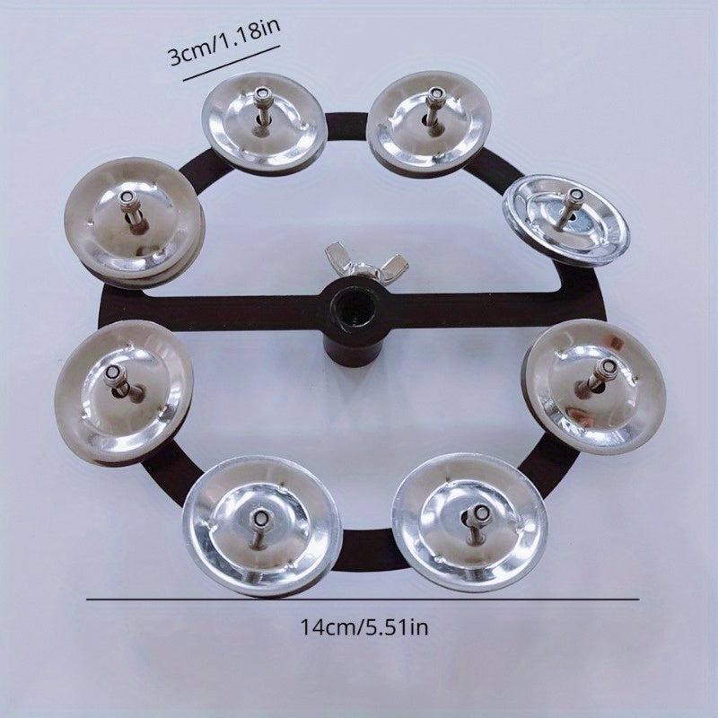 Portable Hi Hat Tambourine Steel Bells Drum Set Cymbals Percussion Parts