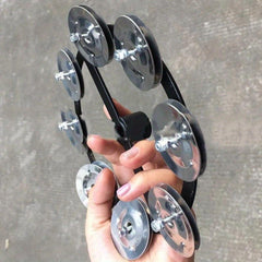 Portable Hi Hat Tambourine Steel Bells Drum Set Cymbals Percussion Parts