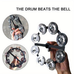 Portable Hi Hat Tambourine Steel Bells Drum Set Cymbals Percussion Parts