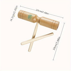 Orff Percussion Double Horn Wood Instrument