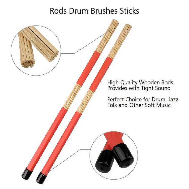 5A Maple Drum Sticks Set Drum Rods Brushes Drumsticks Gift Sets