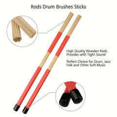 5A Maple Drum Sticks Set Drum Rods Brushes Drumsticks Gift Sets