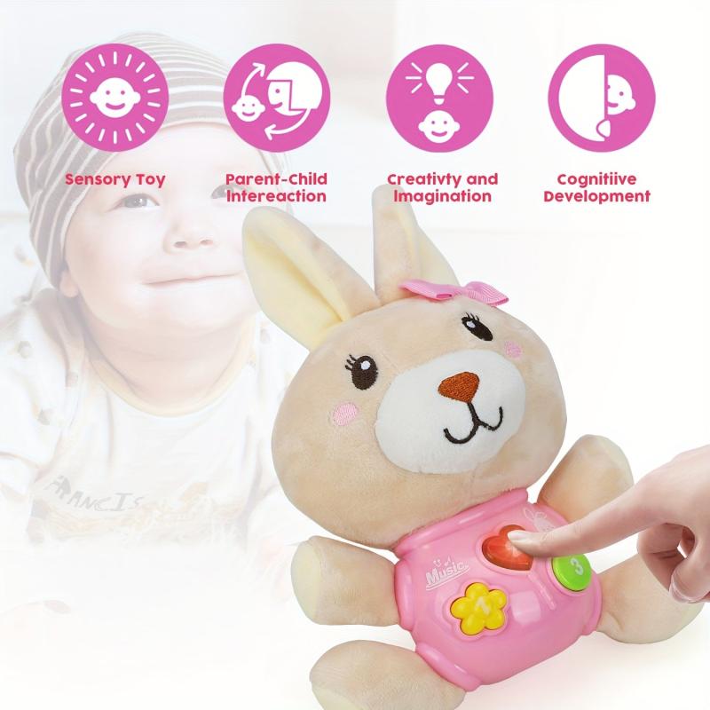 Plush Bunny Baby Music Toys Light Up Baby Toys