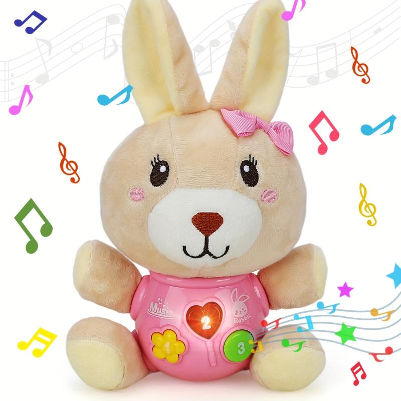 Plush Bunny Baby Music Toys Light Up Baby Toys