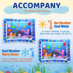 Inflatable Pat Water Mat Tummy Time Play Mat For Kids Outdoor Game Activities