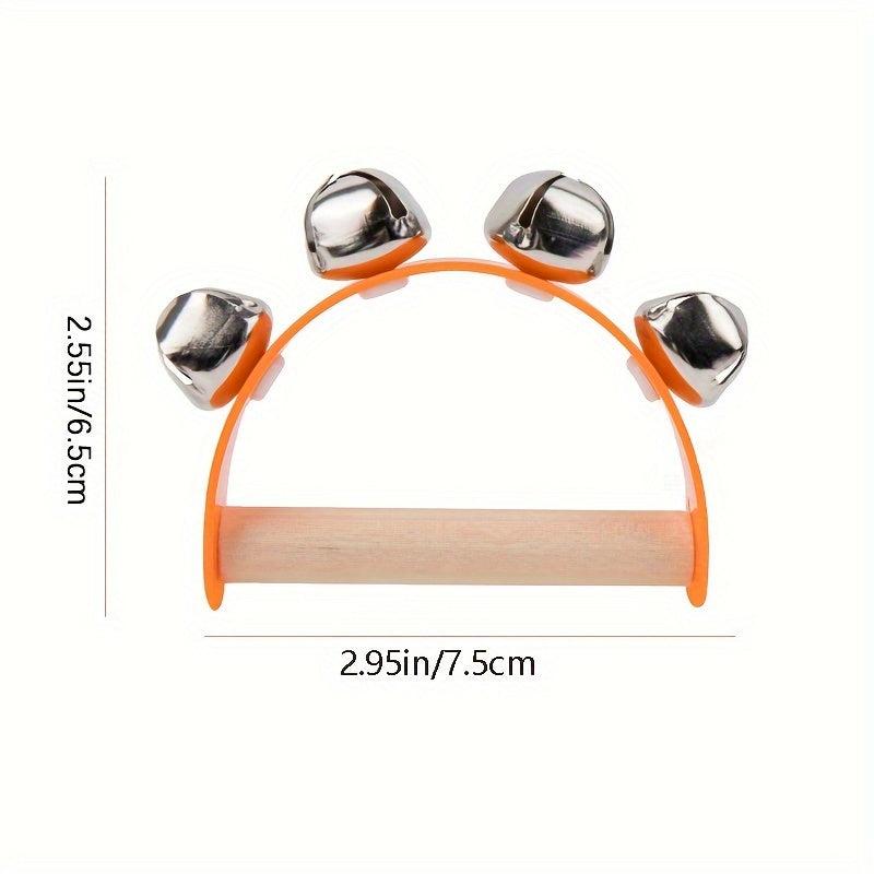 Wooden Hand Rattle Musical Instrument Toy 5 Colors Random