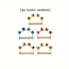 Wooden Hand Rattle Musical Instrument Toy 5 Colors Random