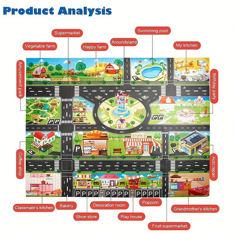 Traffic Game Mat Traffic Knowledge Toy