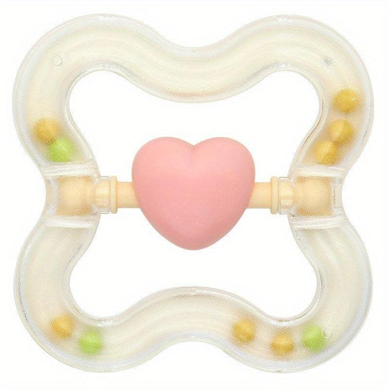 Water Boiled Teether Rattle Hand Drum Bite Glue Molar Soothing Toy