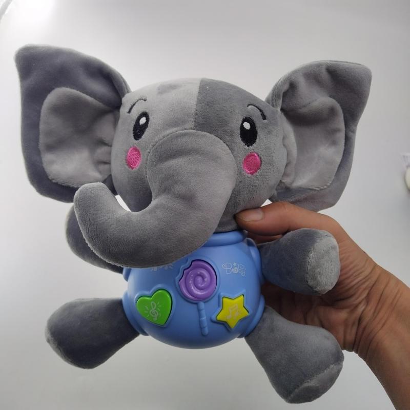 Plush Elephant Music Baby Toys Stuffed Animal Lights Baby Toys