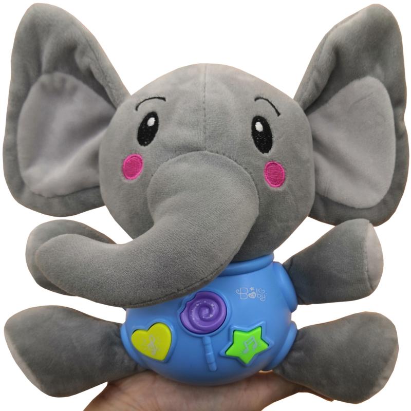 Plush Elephant Music Baby Toys Stuffed Animal Lights Baby Toys
