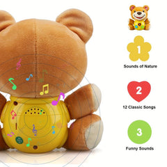 Baby Musical Toy Bear Infant Toy Baby Stuff Newborn Toy Press Button