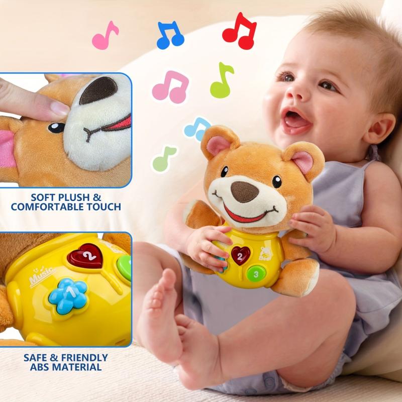 Baby Musical Toy Bear Infant Toy Baby Stuff Newborn Toy Press Button