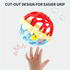 2Pcs Baby Rattles Toy Soft Rubber Hand Bell Fitness Grasping Ball Exercise Toys