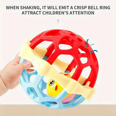 2Pcs Baby Rattles Toy Soft Rubber Hand Bell Fitness Grasping Ball Exercise Toys
