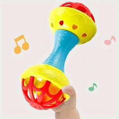 2Pcs Baby Rattles Toy Soft Rubber Hand Bell Fitness Grasping Ball Exercise Toys