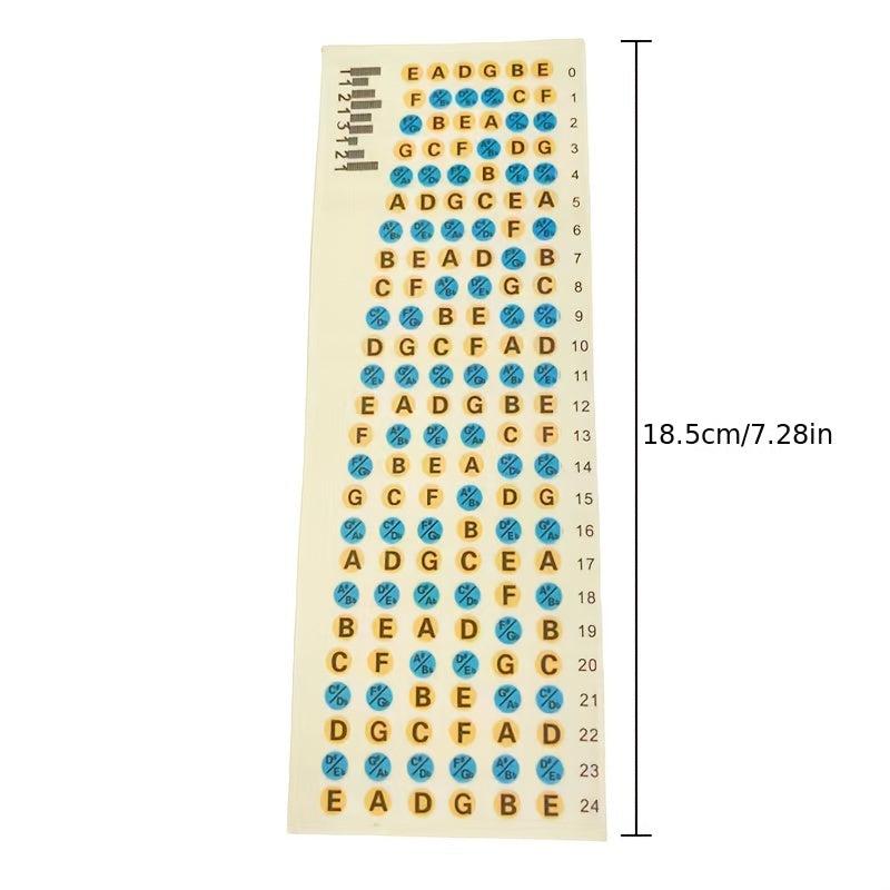 Guitar Scale Sticker Ukulele Starter Cardboard Sticker